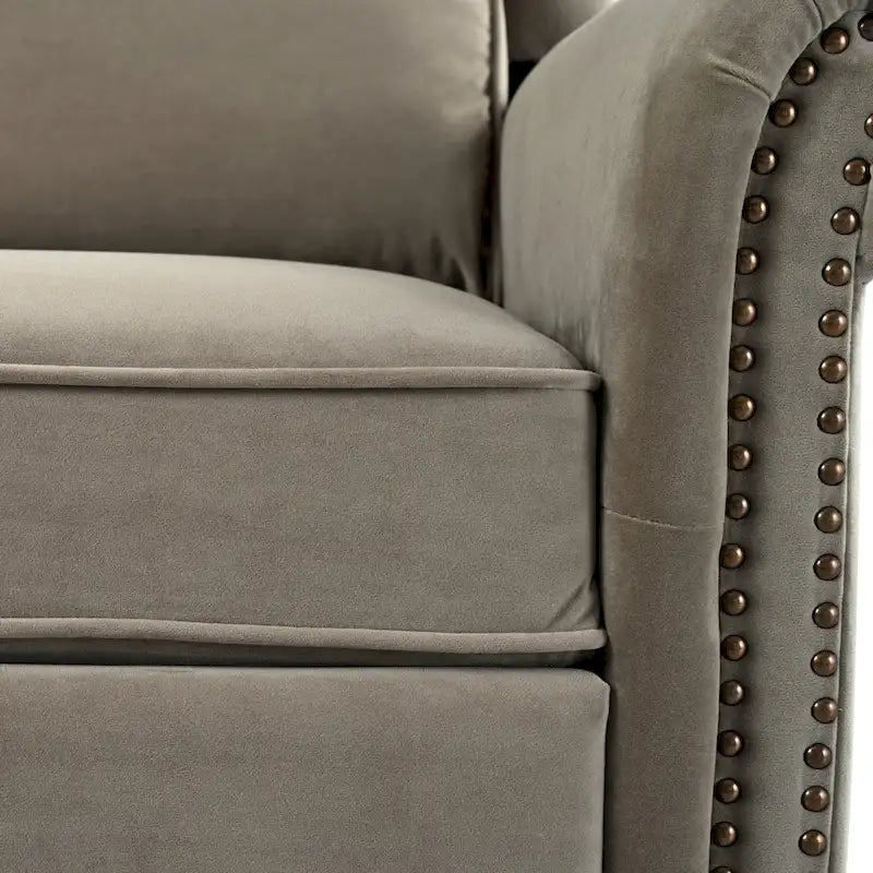 Poltrona reclinabile girevole moderna in velluto Marloo di Christopher Knight Home
