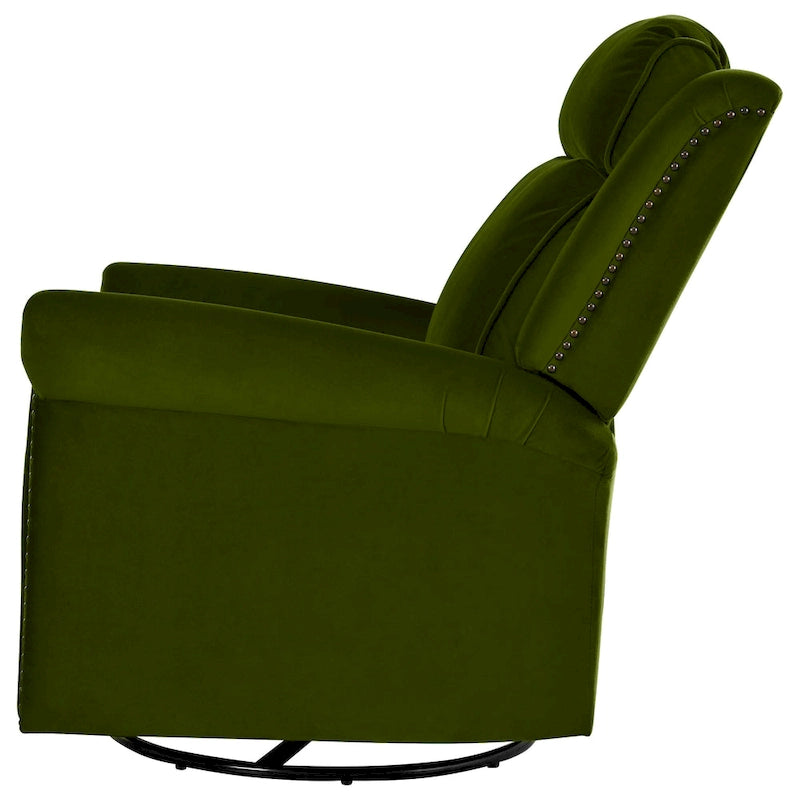 Poltrona reclinabile girevole moderna in velluto Marloo di Christopher Knight Home