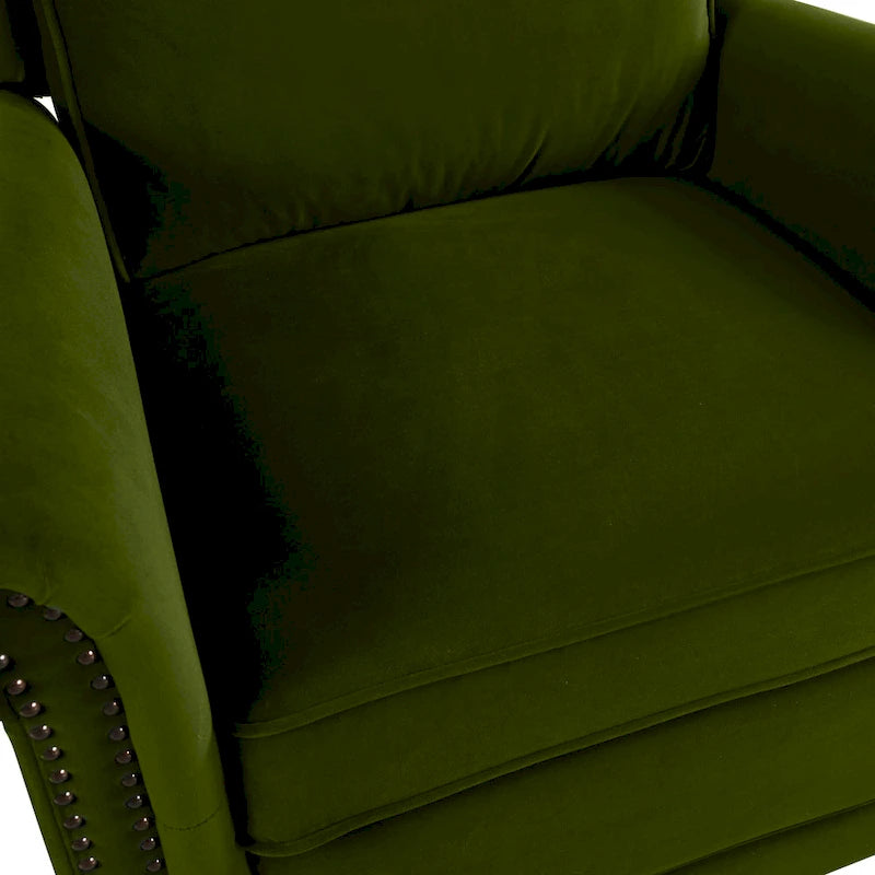 Poltrona reclinabile girevole moderna in velluto Marloo di Christopher Knight Home