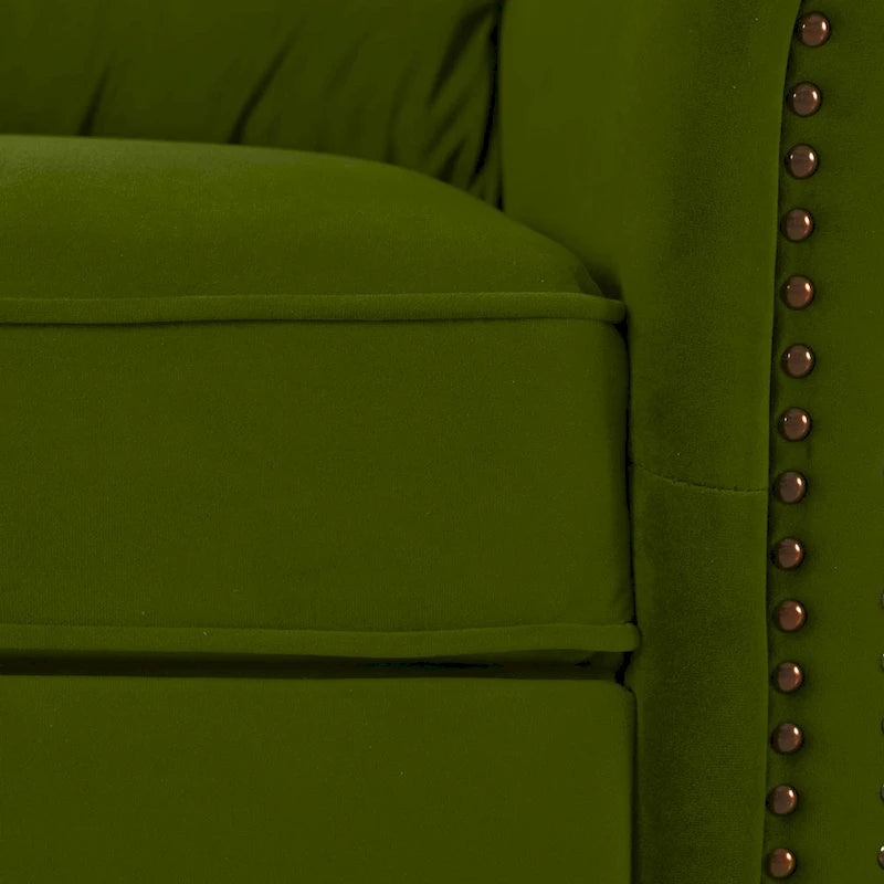 Poltrona reclinabile girevole moderna in velluto Marloo di Christopher Knight Home