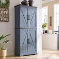 Dispensa da Cucina 72" a Colonna, Armadio Contenitore con Ante a Fienile - N/D