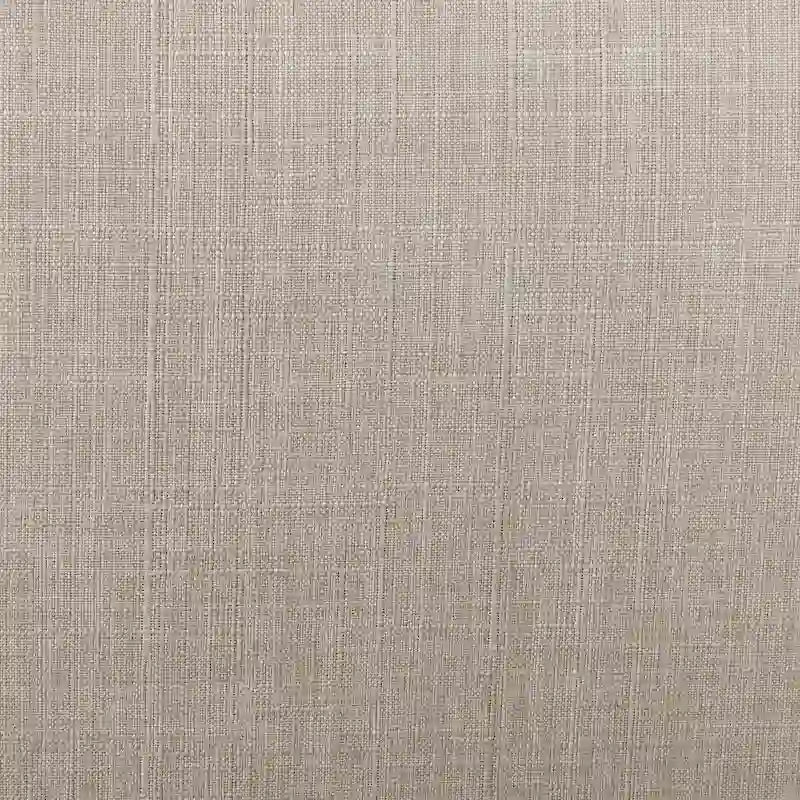 Poltroncina moderna in tessuto e vinile beige con cuscino schienale sciolto
