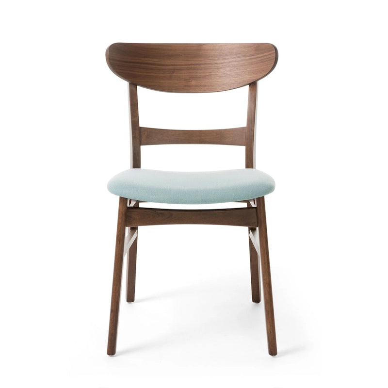 Sedie da pranzo senza braccioli in stile Mid-Century Modern con gambe oblique - Set da 4