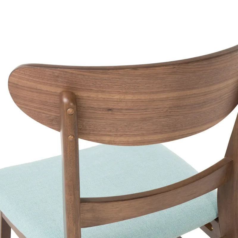 Sedie da pranzo senza braccioli in stile Mid-Century Modern con gambe oblique - Set da 4