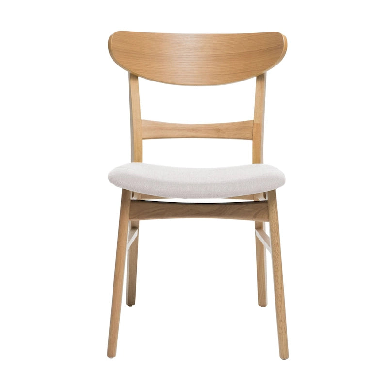 Sedie da pranzo senza braccioli in stile Mid-Century Modern con gambe oblique - Set da 4