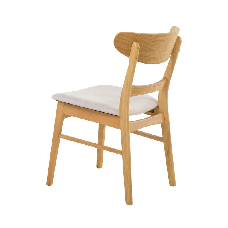 Sedie da pranzo senza braccioli in stile Mid-Century Modern con gambe oblique - Set da 4