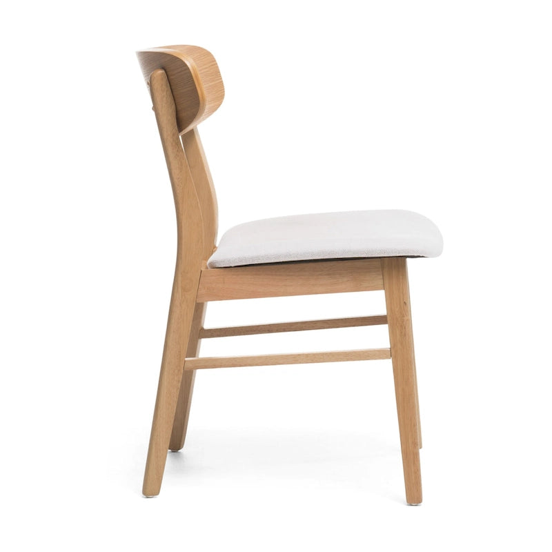 Sedie da pranzo senza braccioli in stile Mid-Century Modern con gambe oblique - Set da 4