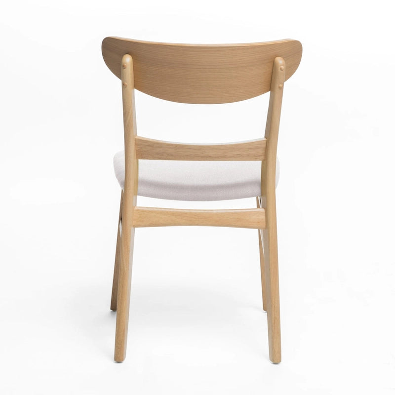 Sedie da pranzo senza braccioli in stile Mid-Century Modern con gambe oblique - Set da 4