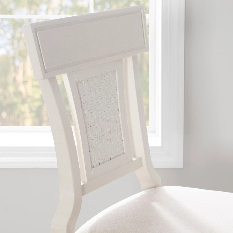 Sgabello da Bar in Rattan Intrecciato a Mano con Sedile Imbottito Stile Farmhouse - Altezza 76 cm