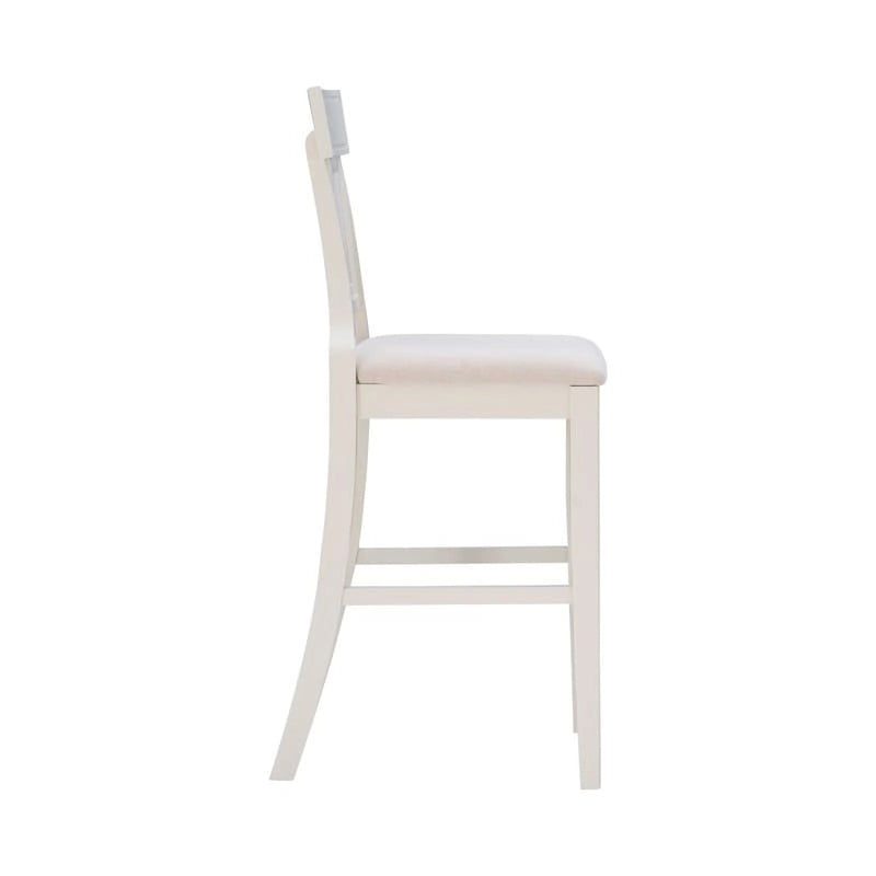 Sgabello da Bar in Rattan Intrecciato a Mano con Sedile Imbottito Stile Farmhouse - Altezza 76 cm
