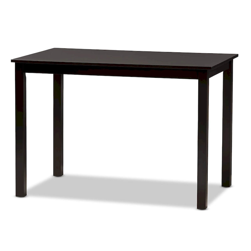 Set da pranzo contemporaneo 5 pezzi in similpelle marrone scuro