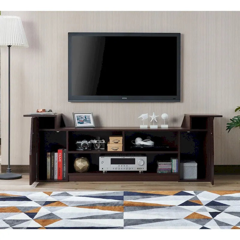 Mobile TV moderno da 71 pollici con 3 ripiani aperti e contenitore