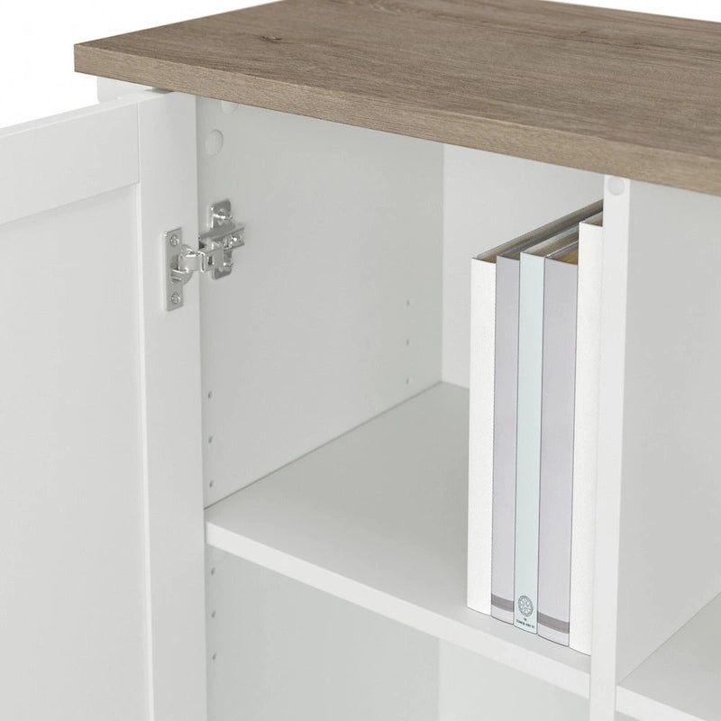 Mobile contenitore Salinas e panca scarpiera con attaccapanni di Bush Furniture