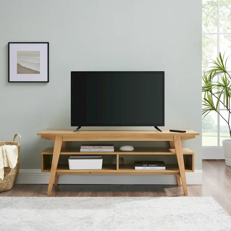 Mobile TV minimalista contemporaneo in legno massello da 47 pollici