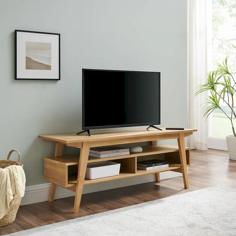 Mobile TV minimalista contemporaneo in legno massello da 47 pollici