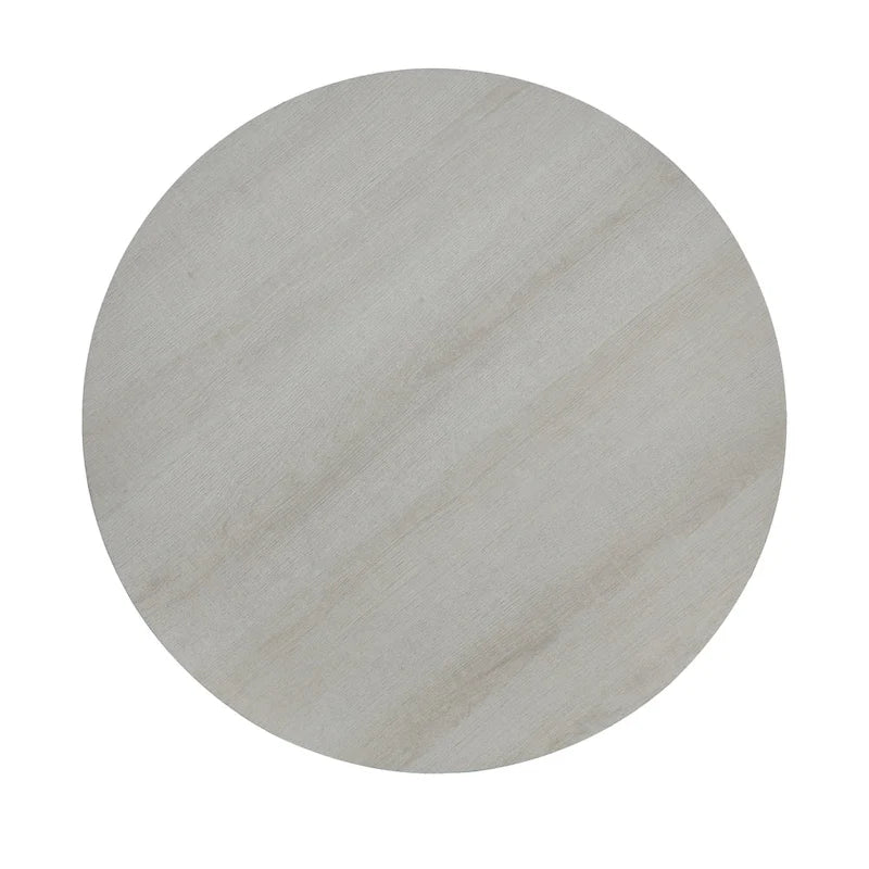 Tavolino rotondo in legno contemporaneo con ripiano - diametro 58 cm