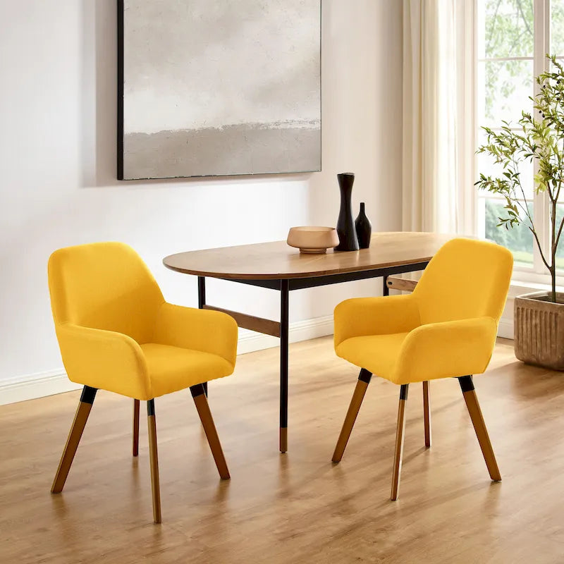 Sedie imbottite da pranzo girevoli a 360° - Set da 2