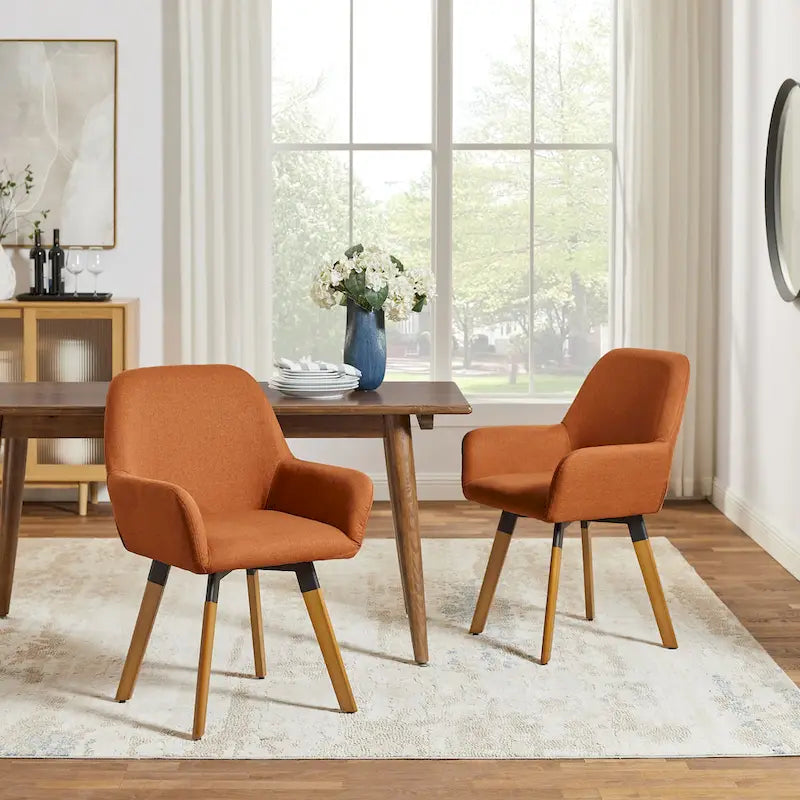 Sedie imbottite da pranzo girevoli a 360° - Set da 2