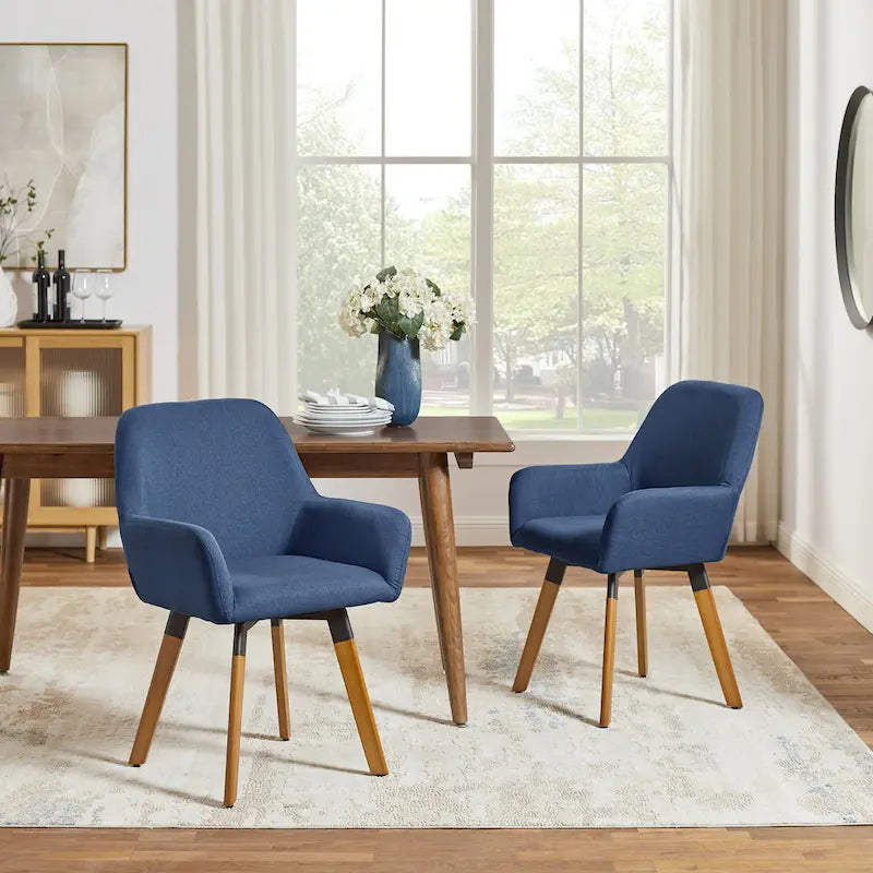 Sedie imbottite da pranzo girevoli a 360° - Set da 2