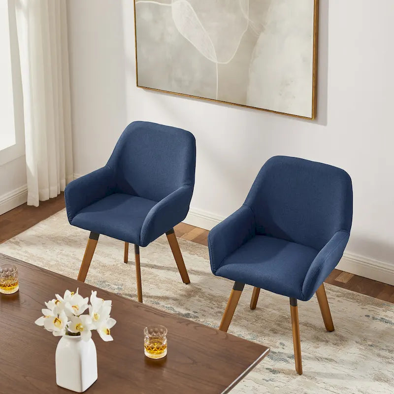 Sedie imbottite da pranzo girevoli a 360° - Set da 2