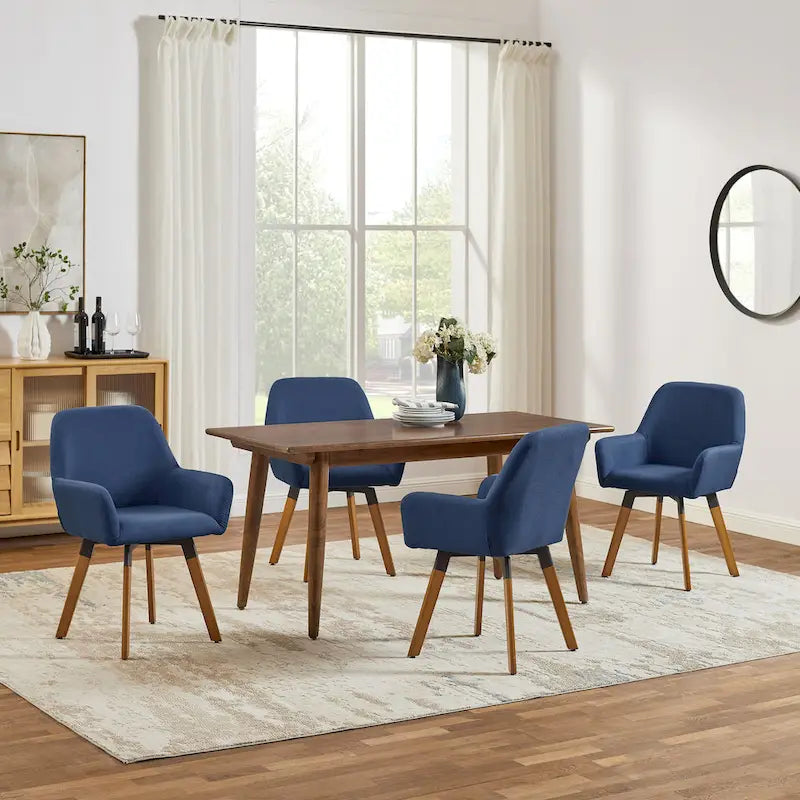 Sedie imbottite da pranzo girevoli a 360° - Set da 2