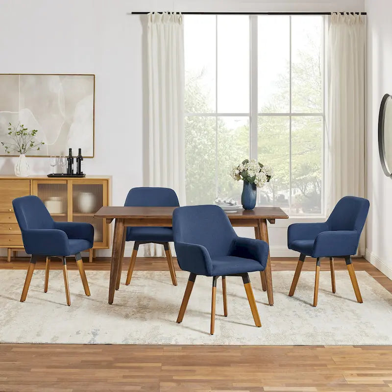 Sedie imbottite da pranzo girevoli a 360° - Set da 2