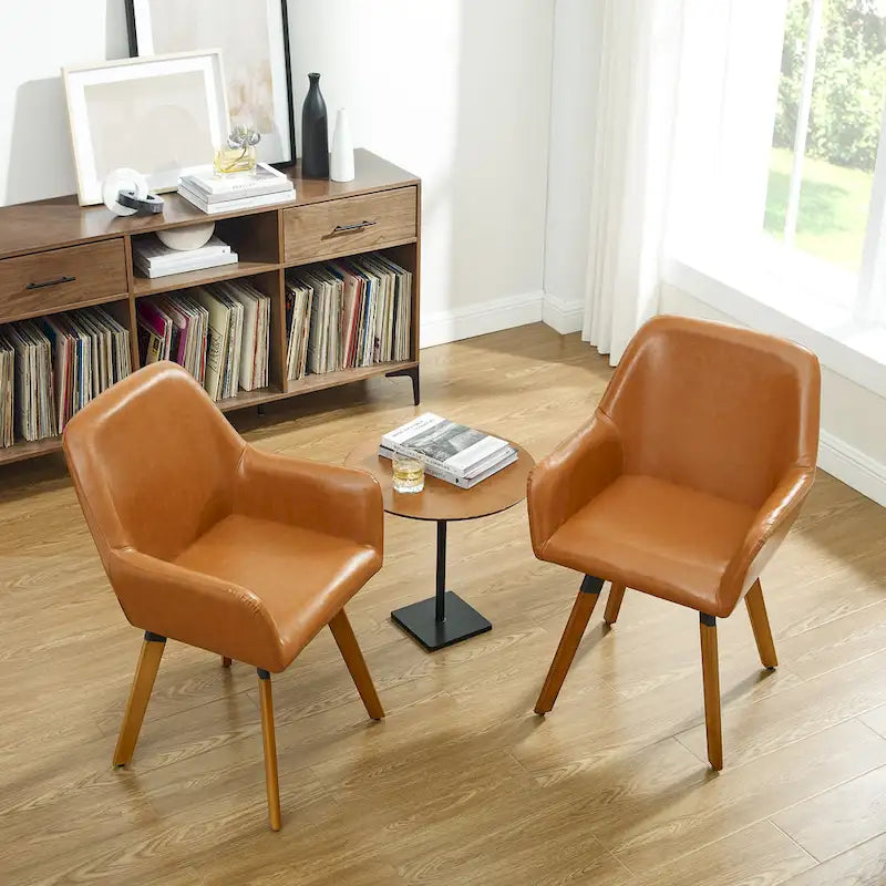 Sedie imbottite da pranzo girevoli a 360° - Set da 2
