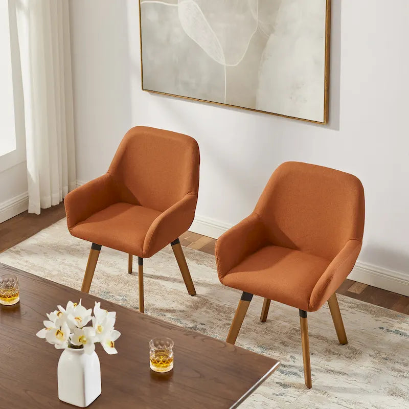 Sedie imbottite da pranzo girevoli a 360° - Set da 2