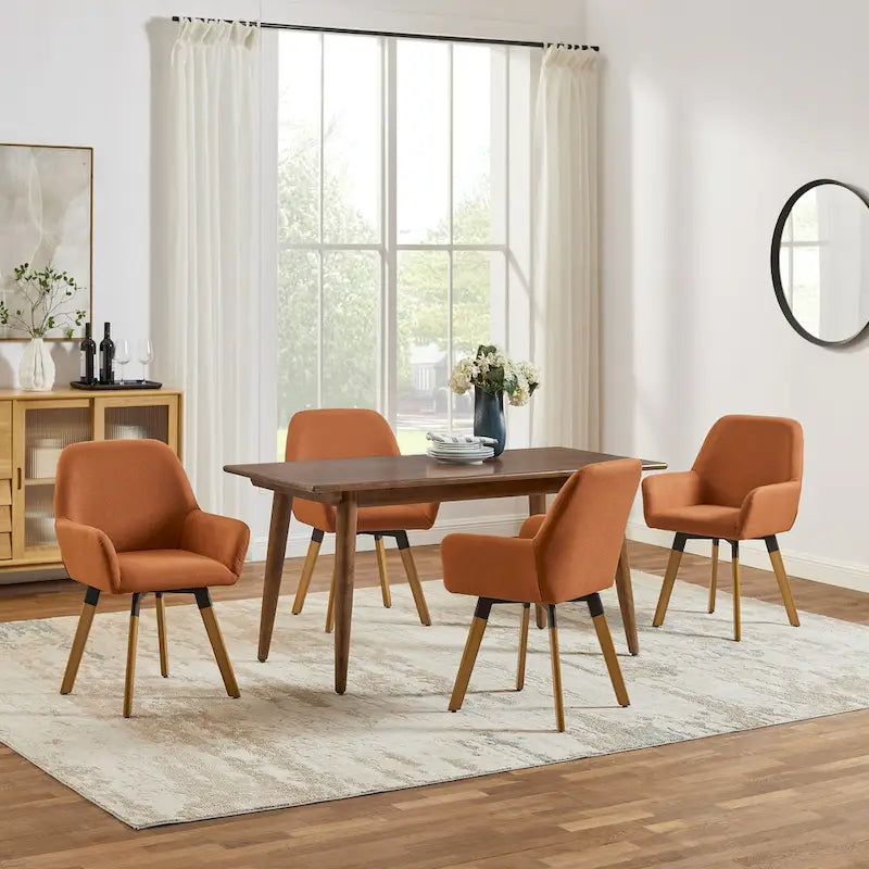 Sedie imbottite da pranzo girevoli a 360° - Set da 2