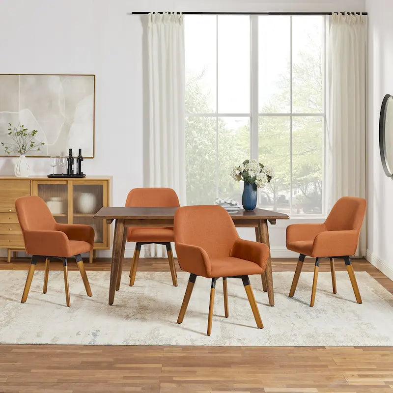 Sedie imbottite da pranzo girevoli a 360° - Set da 2