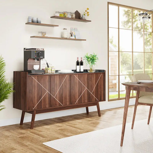 Credenza da 55 pollici, mobile da cucina, credenza da bar con contenitore e ante per sala da pranzo, soggiorno, ingresso