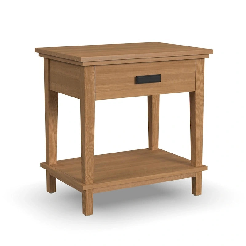 Set letto queen-size, comodino e cassettiera a 3 pezzi Oak Park in legno marrone