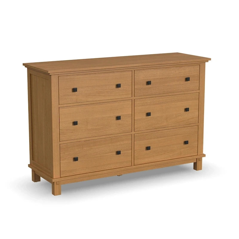 Set letto queen-size, comodino e cassettiera a 3 pezzi Oak Park in legno marrone