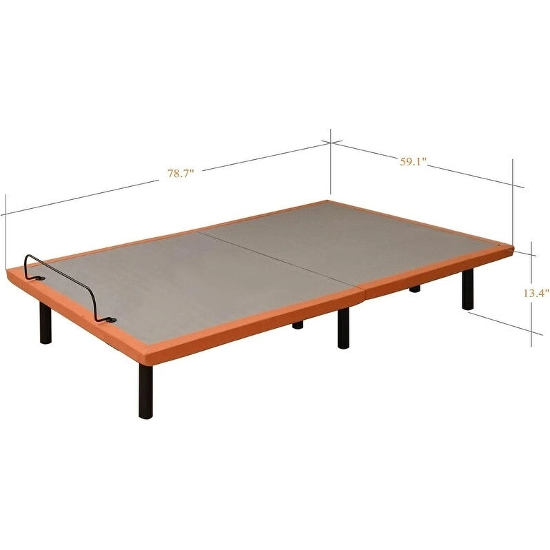Base letto regolabile con massaggio, telecomando wireless e porte USB