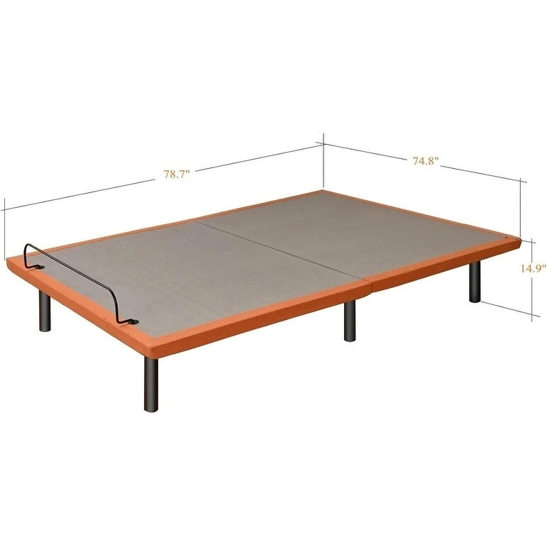 Base letto regolabile con massaggio, telecomando wireless e porte USB