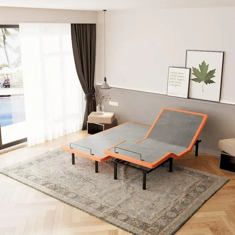 Base letto regolabile con massaggio, telecomando wireless e porte USB