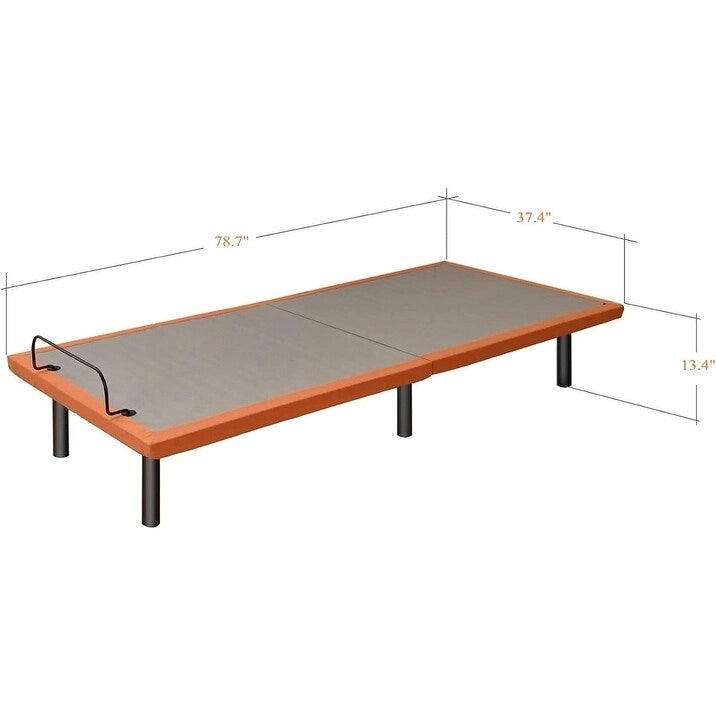Base letto regolabile con massaggio, telecomando wireless e porte USB