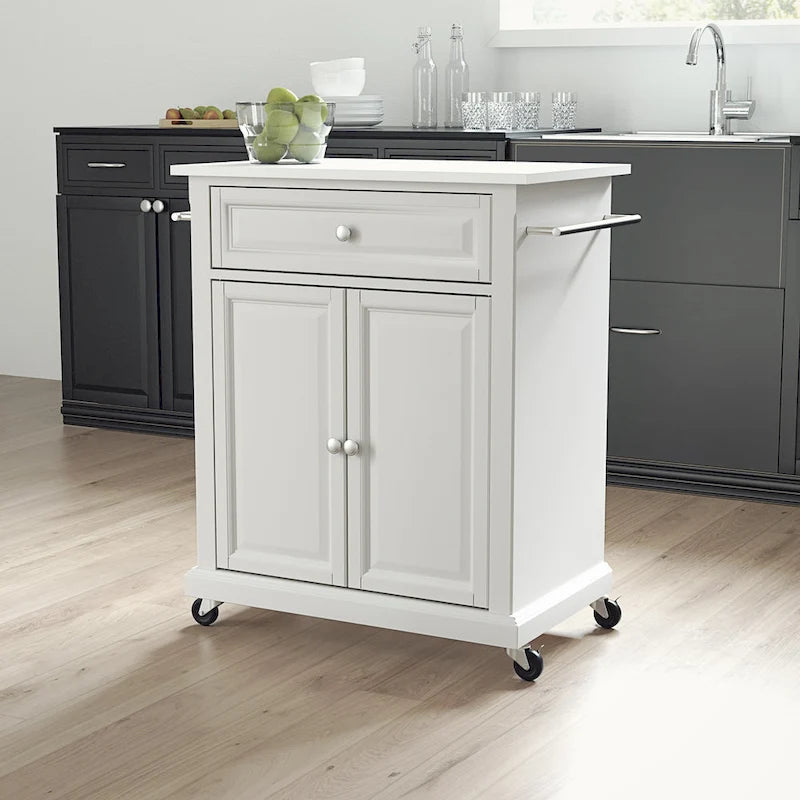 Carrello da cucina portatile con top in granito - 31L x 18P x 35,5H