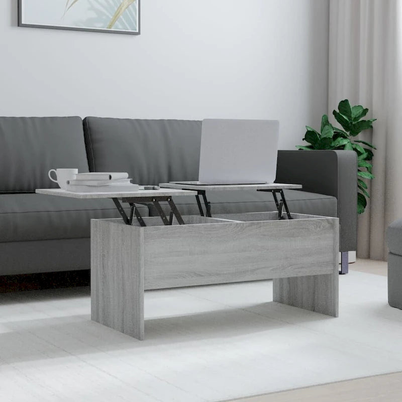 Tavolino da caffè sollevabile con contenitore nascosto - 102,1 x 50,5 x 46,5 cm