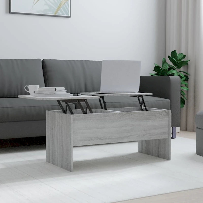 Tavolino da caffè sollevabile con contenitore nascosto - 102,1 x 50,5 x 46,5 cm