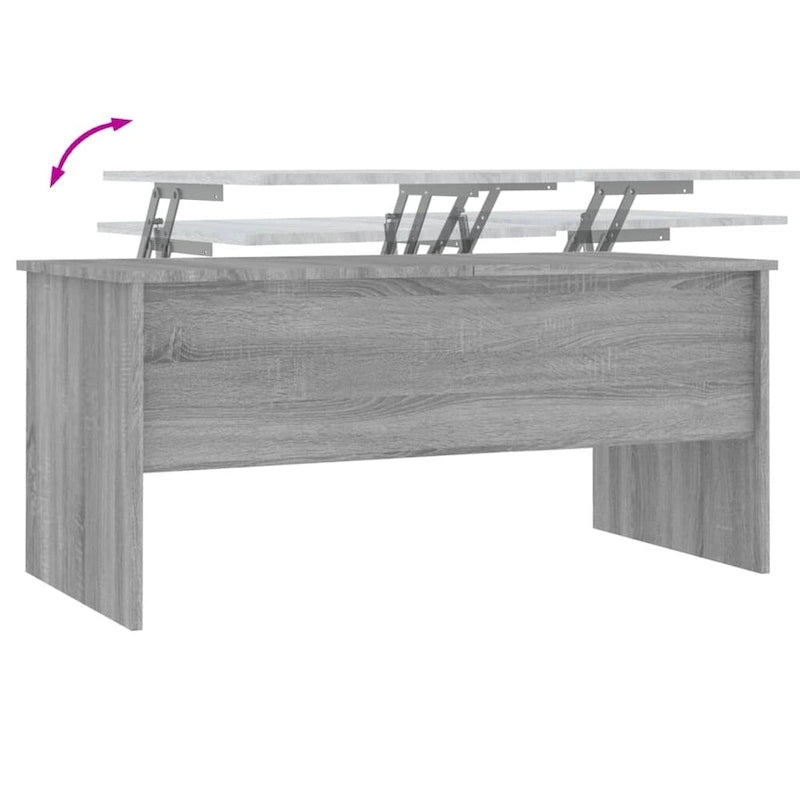 Tavolino da caffè sollevabile con contenitore nascosto - 102,1 x 50,5 x 46,5 cm