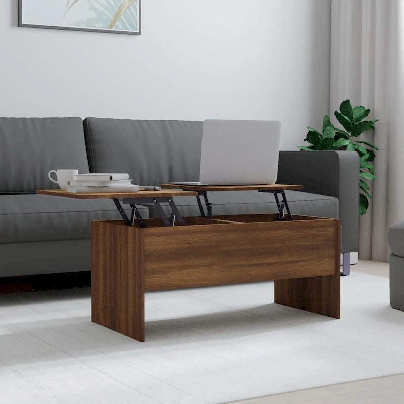 Tavolino da caffè sollevabile con contenitore nascosto - 102,1 x 50,5 x 46,5 cm