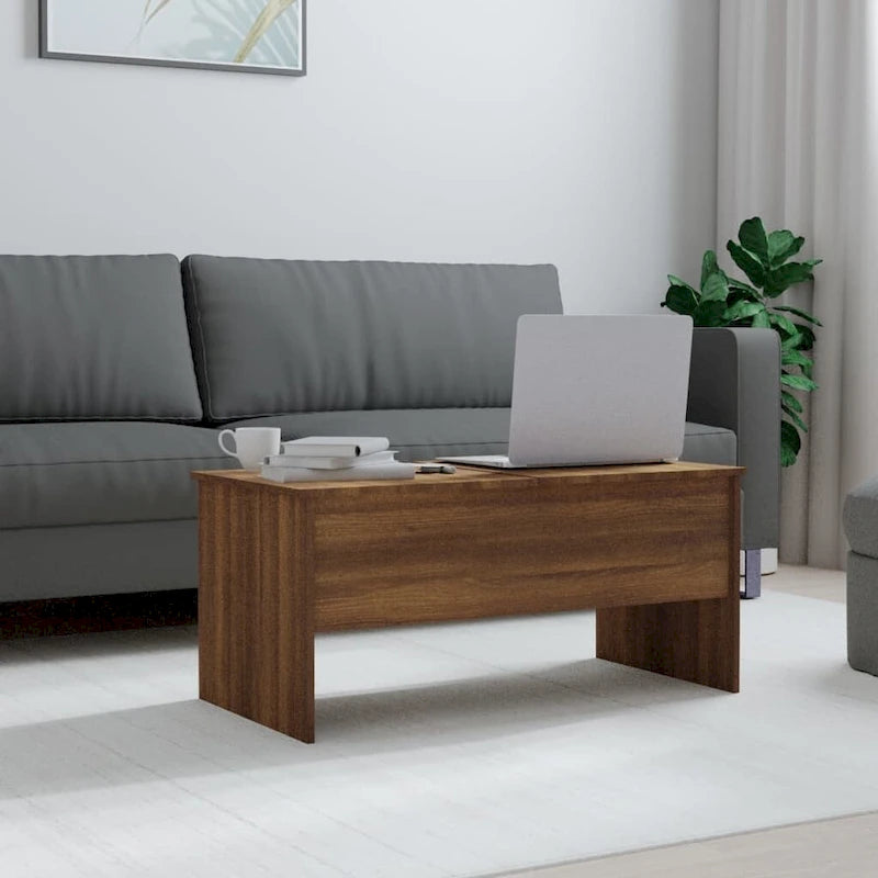 Tavolino da caffè sollevabile con contenitore nascosto - 102,1 x 50,5 x 46,5 cm