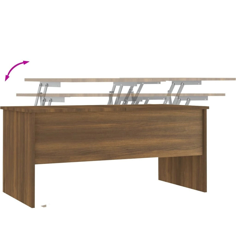 Tavolino da caffè sollevabile con contenitore nascosto - 102,1 x 50,5 x 46,5 cm