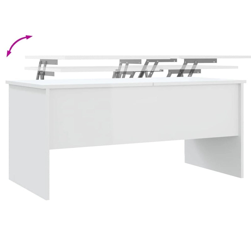 Tavolino da caffè sollevabile con contenitore nascosto - 102,1 x 50,5 x 46,5 cm