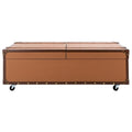 Tavolino da Salotto con Baule a Vapore Retrò con Contenitore e Portabottiglie - 119 cm L x 61 cm P x 38 cm A