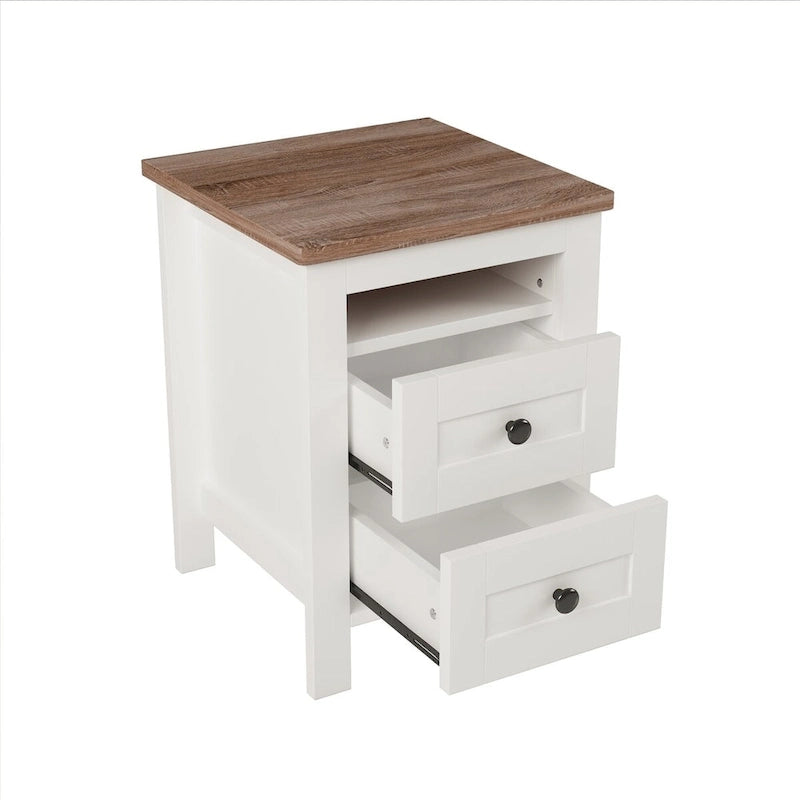 Set camera da letto 3 pezzi: Letto a piattaforma Queen Size con contenitore, comodino e cassettiera