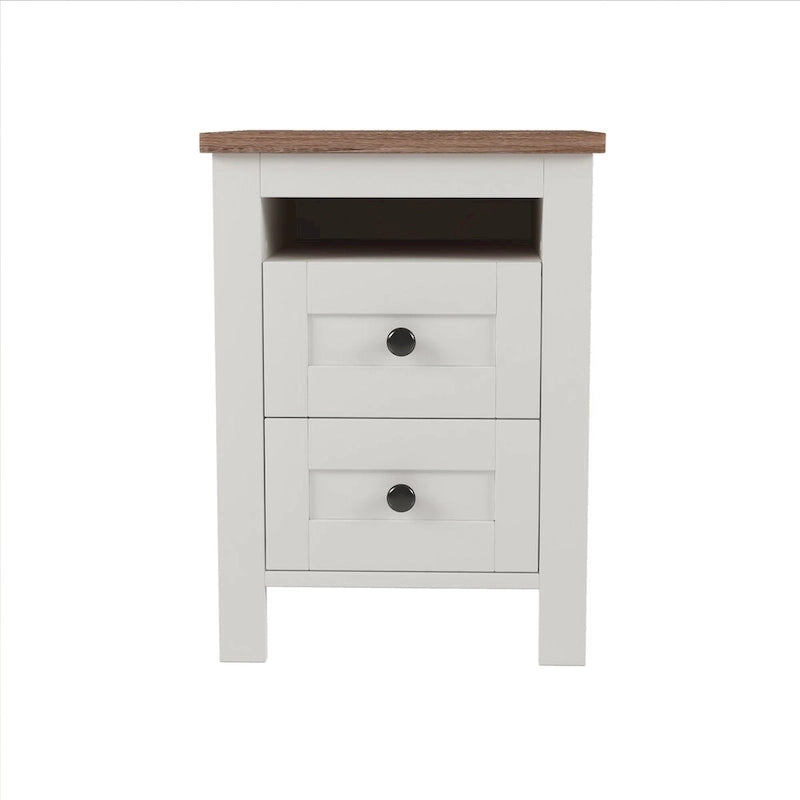 Set camera da letto 3 pezzi: Letto a piattaforma Queen Size con contenitore, comodino e cassettiera