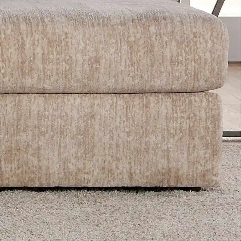 Pouf contemporaneo da soggiorno con rotelle - 89 L x 63,5 P x 48,2 A cm