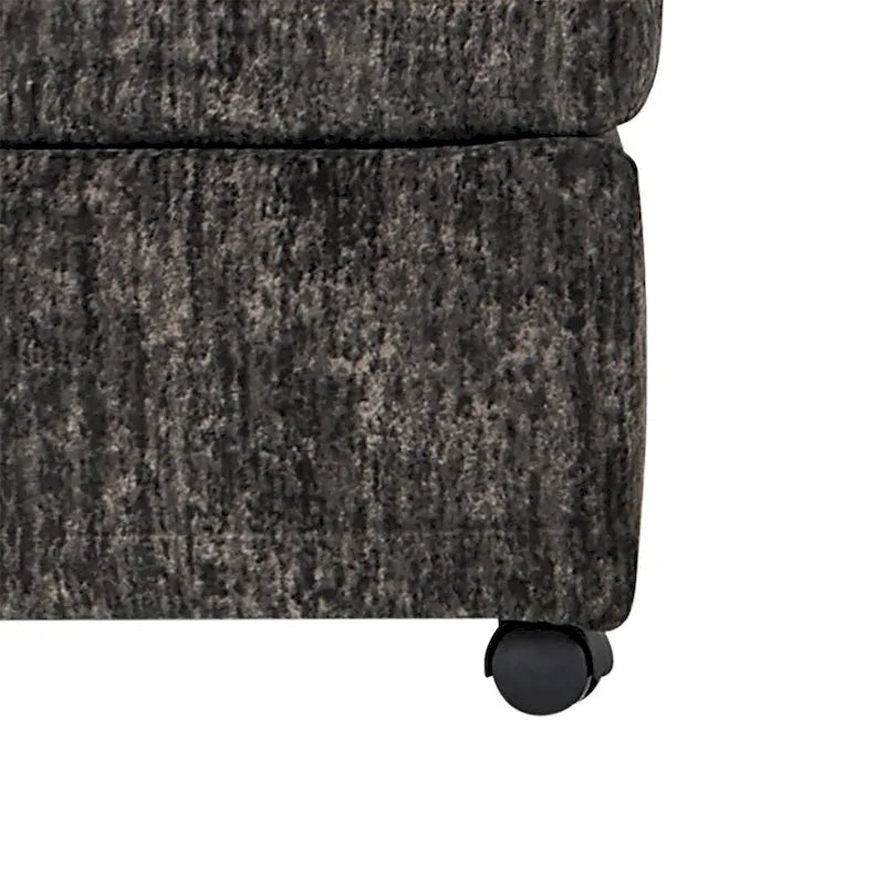 Pouf contemporaneo da soggiorno con rotelle - 89 L x 63,5 P x 48,2 A cm